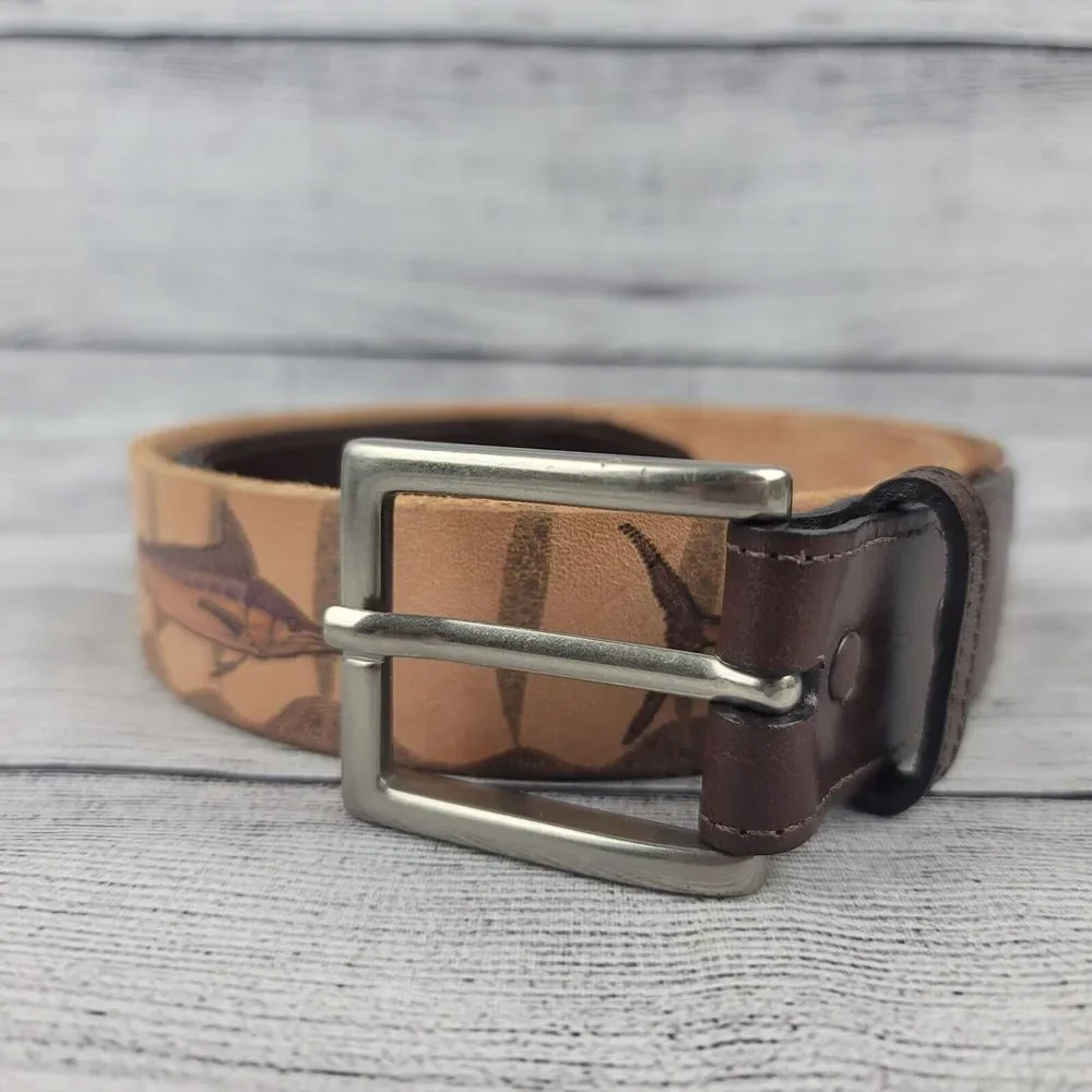 Cattamarra Swordfish Leather Jean Belt Size 32
